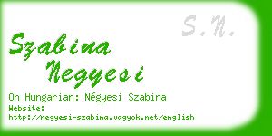 szabina negyesi business card