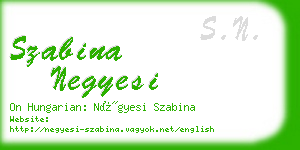 szabina negyesi business card